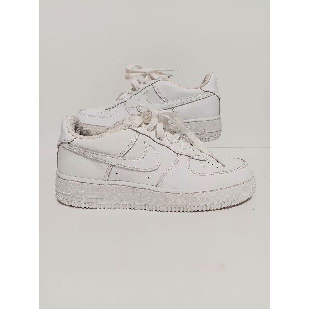 Nike Air Force One White Leather Sneakers Youth Sz 6 Women's Sz 8